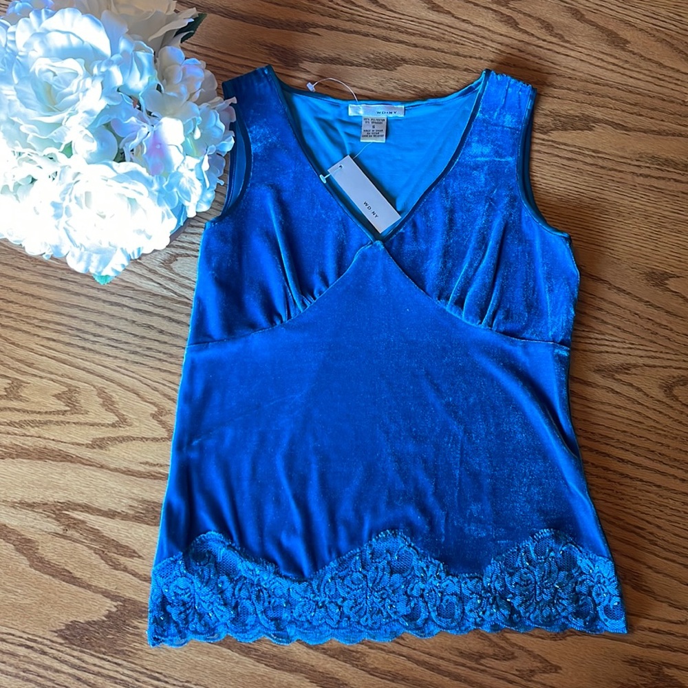 NWT Y2K Vintage WD.NY Velvet Top